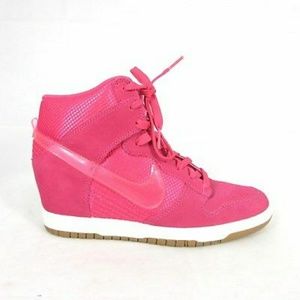 pink nike wedge sneakers